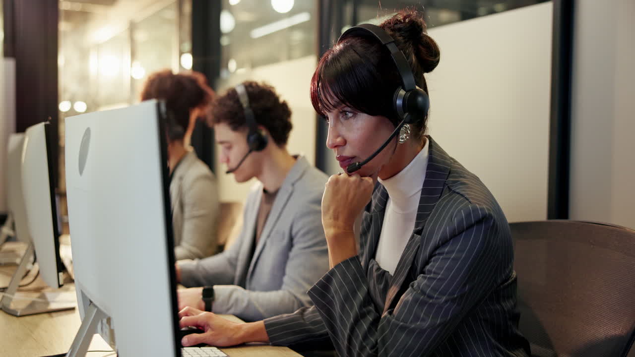 Call center team in the office