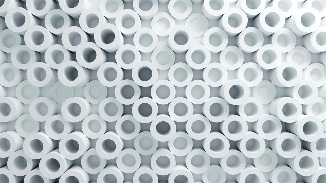 hermosos tubos blancos que se mueven en una animación 3d sin costuras. fondo de diseño de movimiento abstracto. proceso generado por computadora. 4k uhd 3840x2160.