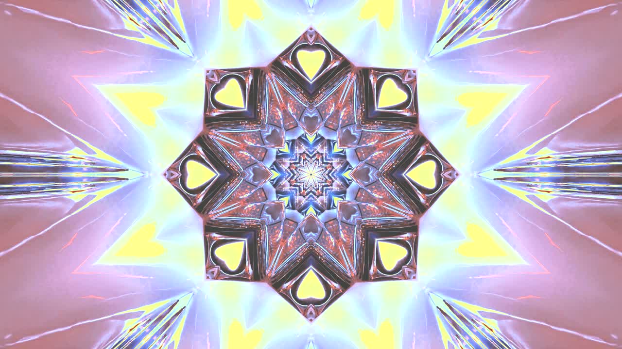 A captivating tunnel video loop presents a vibrant visual of geometric shapes and colors, providing a mesmerizing experience perfect for displays or screensavers