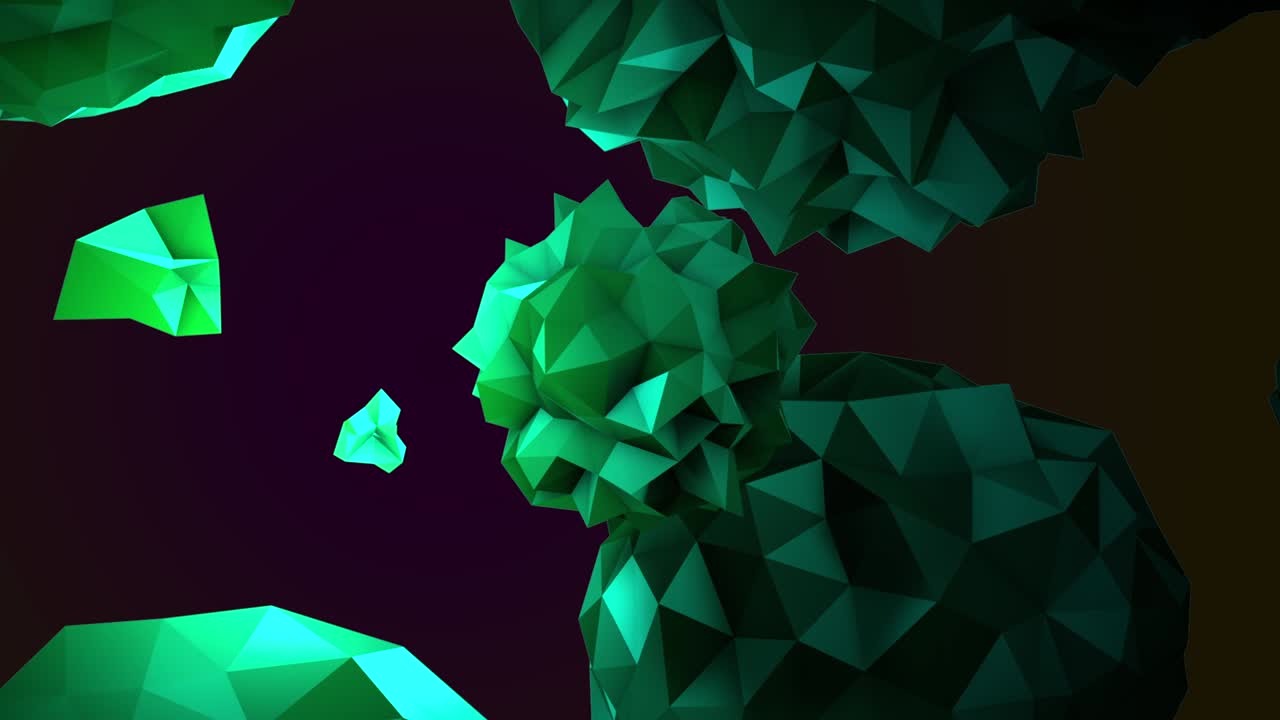 formas líquidas verdes en color oscuro