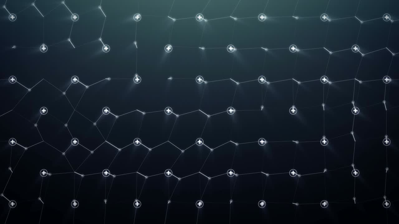 Abstract Background Animation - Electric Polarity in a Grid