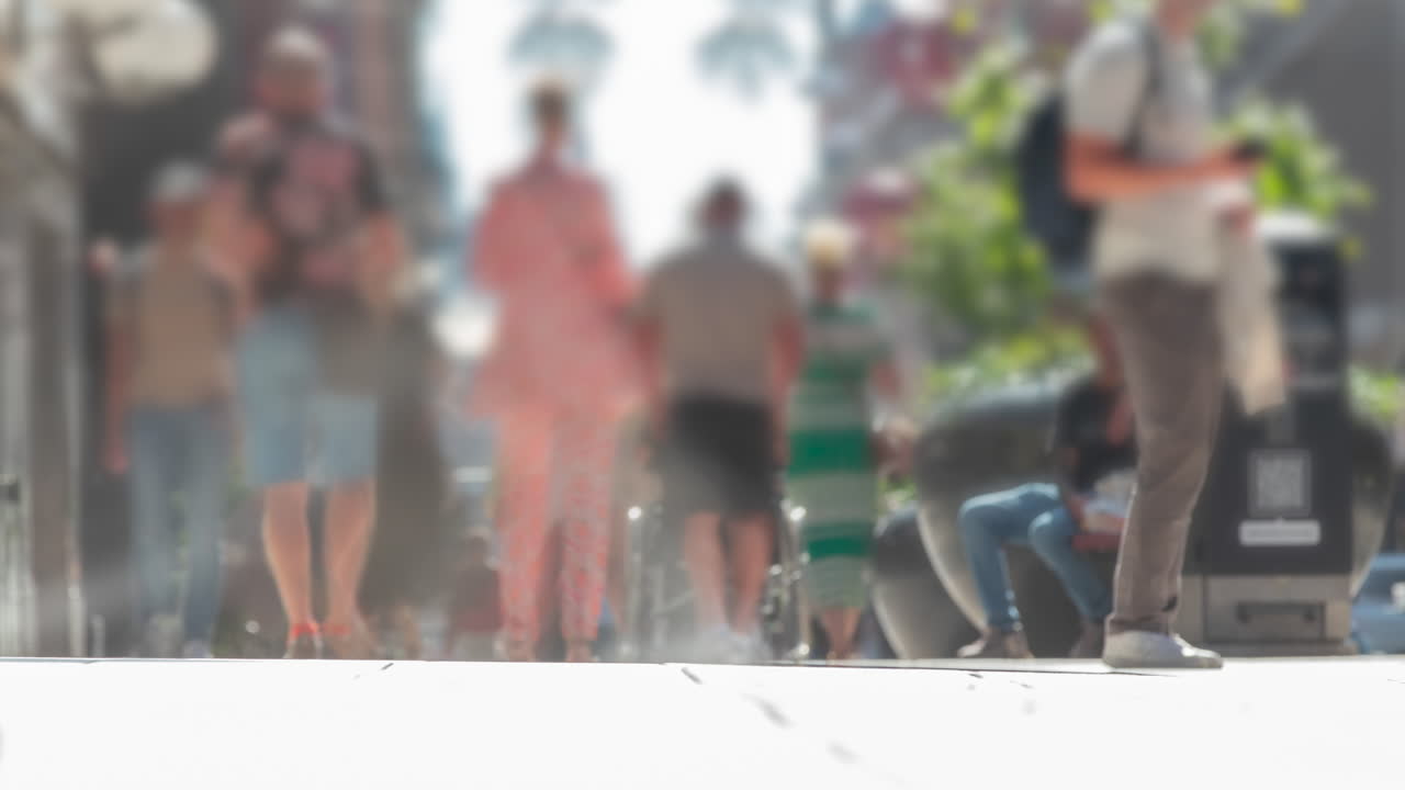 Thousands of shoppers and sightseers on Drottninggatan, Stockholm