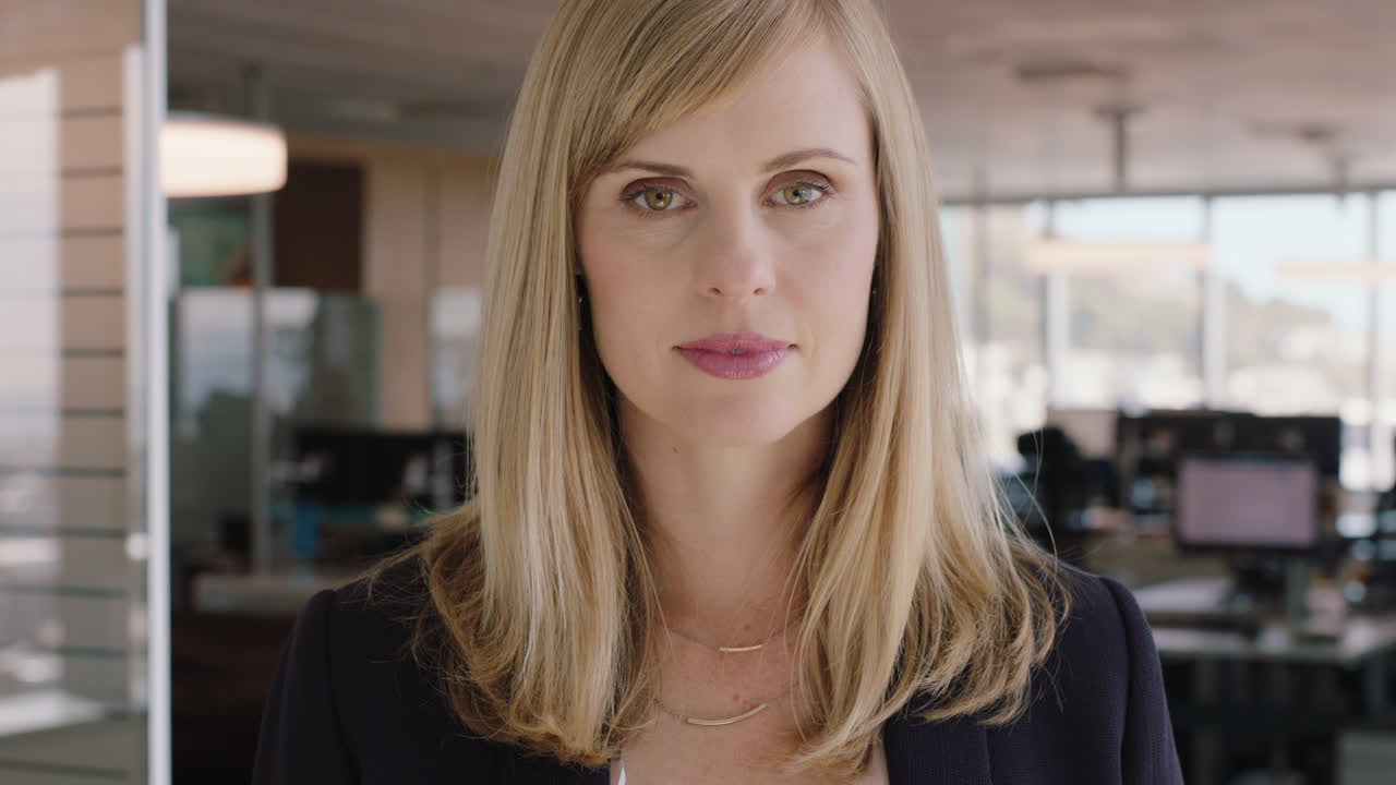 portrait confident business woman manager in office beautiful female executive with successful career in corporate management professional at work