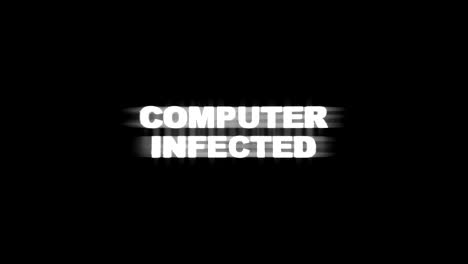 computer infected glitch text animation, rendering, background, with alpha channel, loop