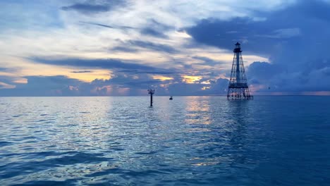 clip of a lighthouse in alligator in florida keys, usa