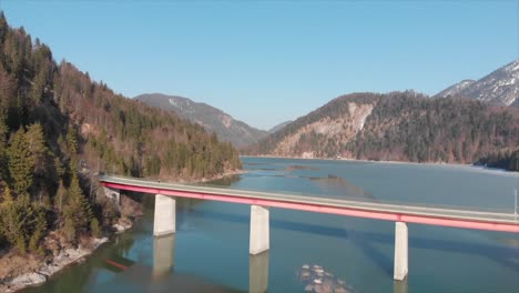 bridge at silvensteinsee munich germany