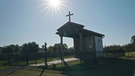 the chapel of saint michael the archangel in houston, texas filmed in 4k 60p