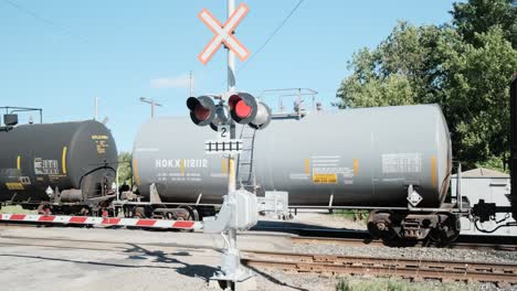 Train-Passing-by-in-Rural-Ontario,-Caledon