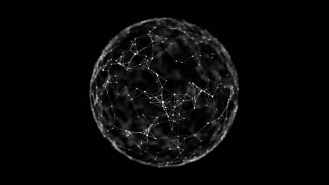 sphere consisting of points. modern wireframe elements. technology grid sphere. 3d rendering.