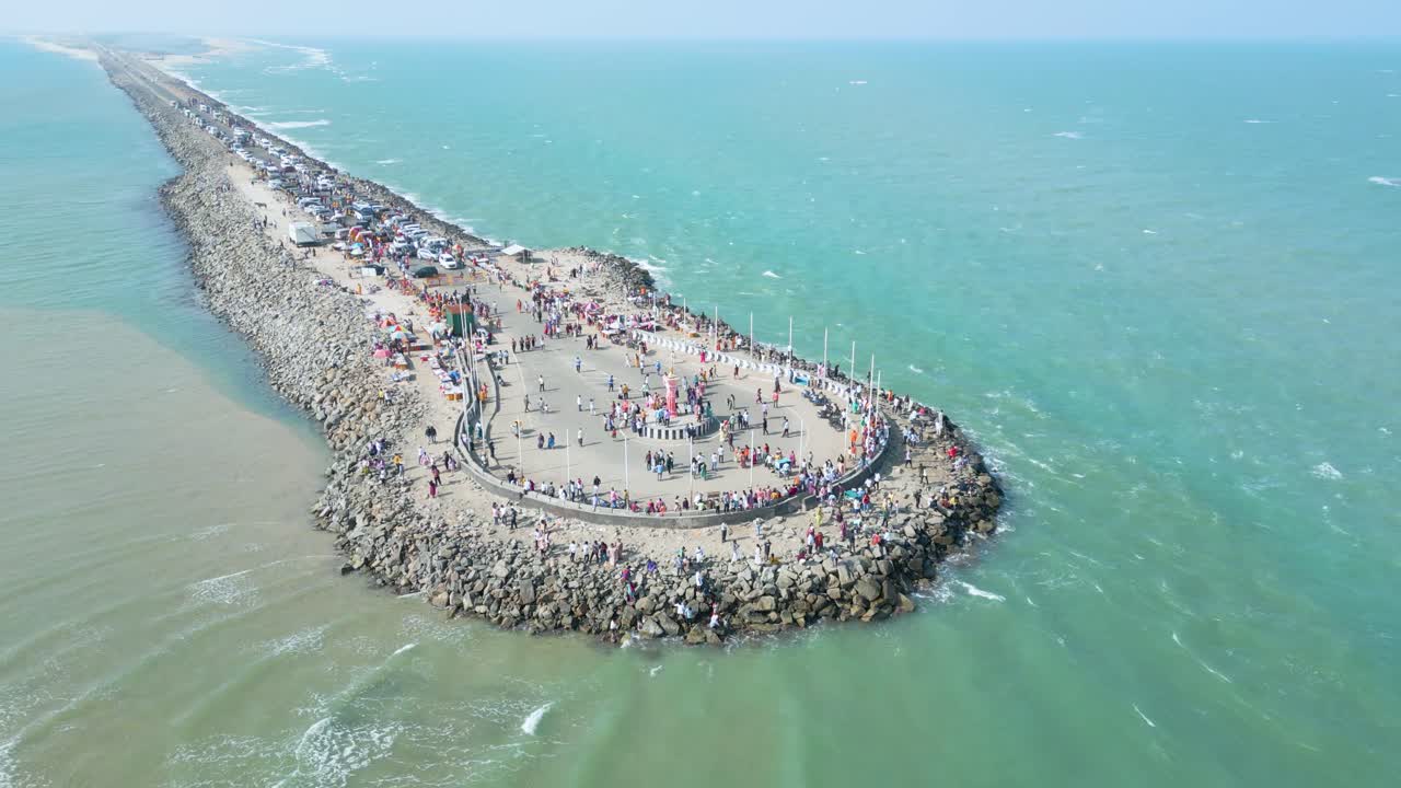 Ram Setu, dhanushkodi, Rameswaram Adası, Tamil Nadu, Hindistan'ın havadan görünümü