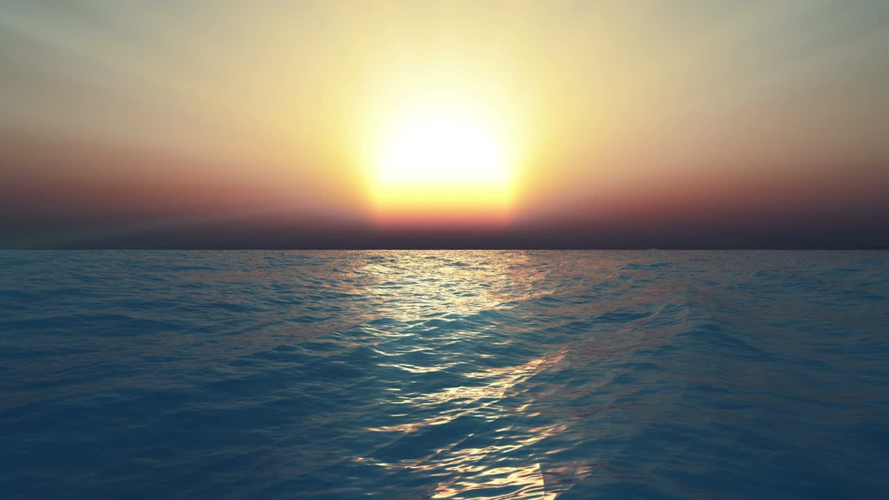 해가 지는 바다에서 타임스 4k