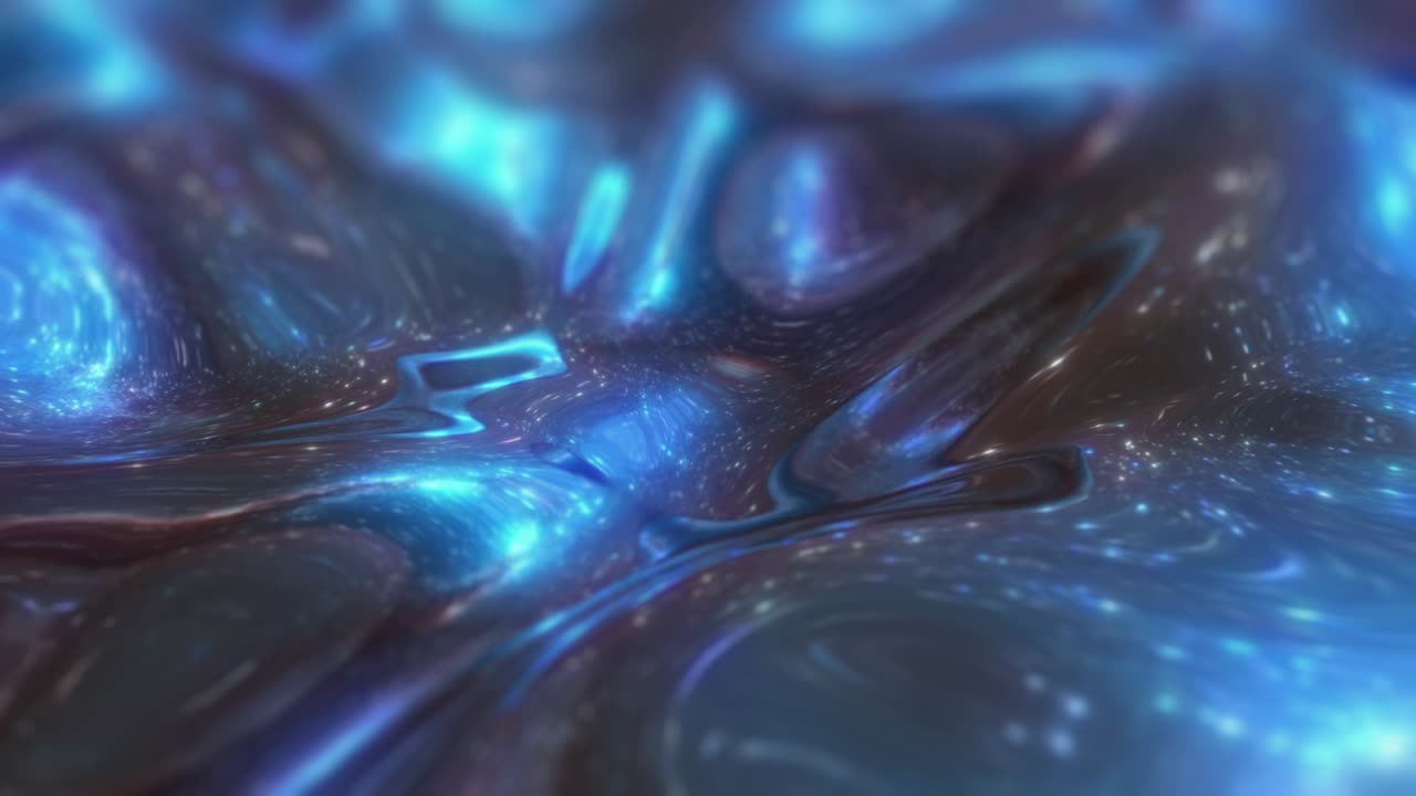 Space Liquid Metal Looped Abstract Animation