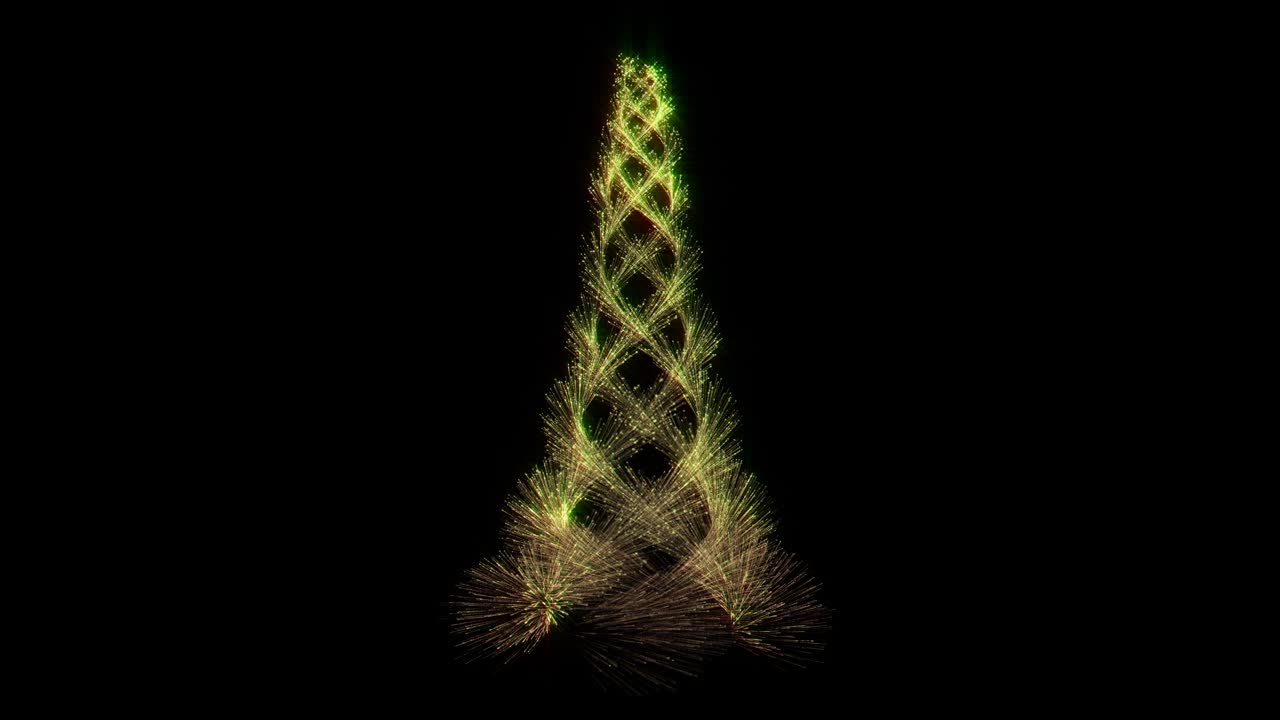 Christmas Shiny Gold Particles Tree