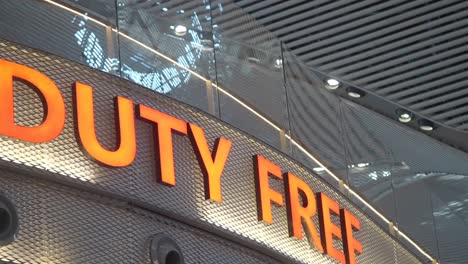 duty free sign at an airport