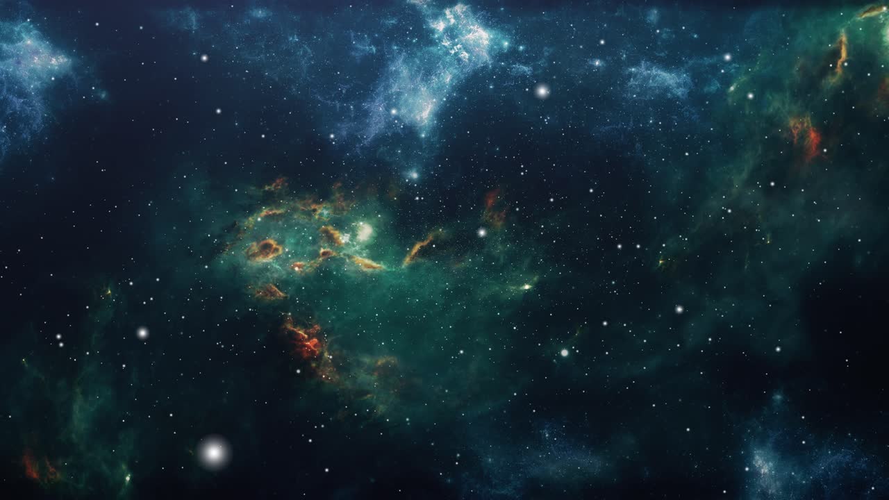 Nebula cloud animation in the universe
