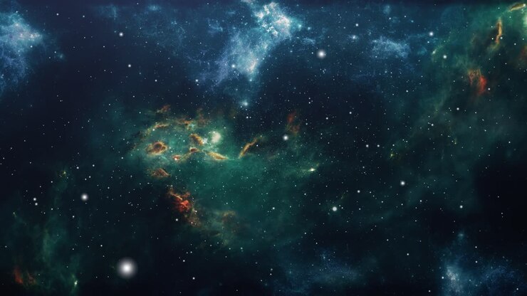 Nebula cloud animation in the universe