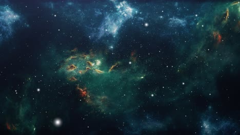 nebula cloud animation in the universe