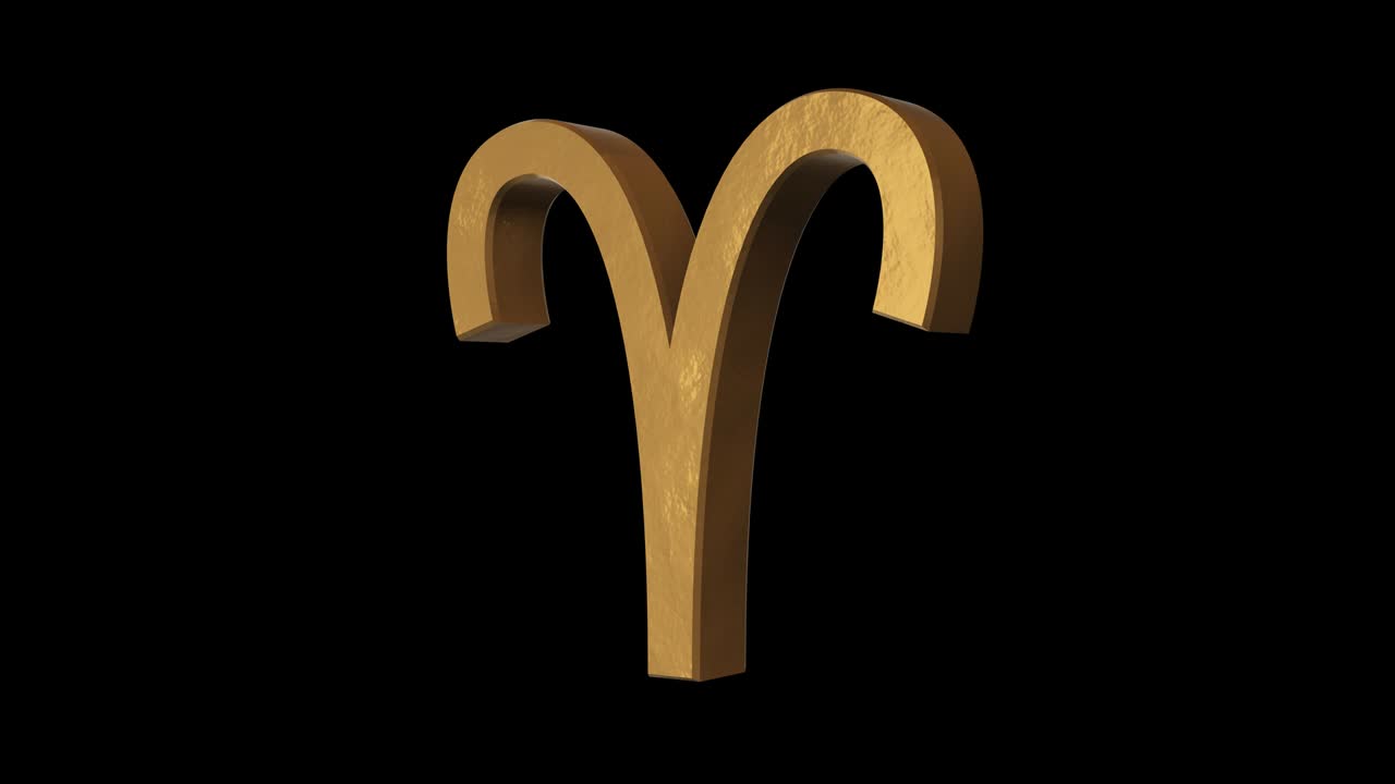 aries signo del zodiaco. oro metálico. canal alfa