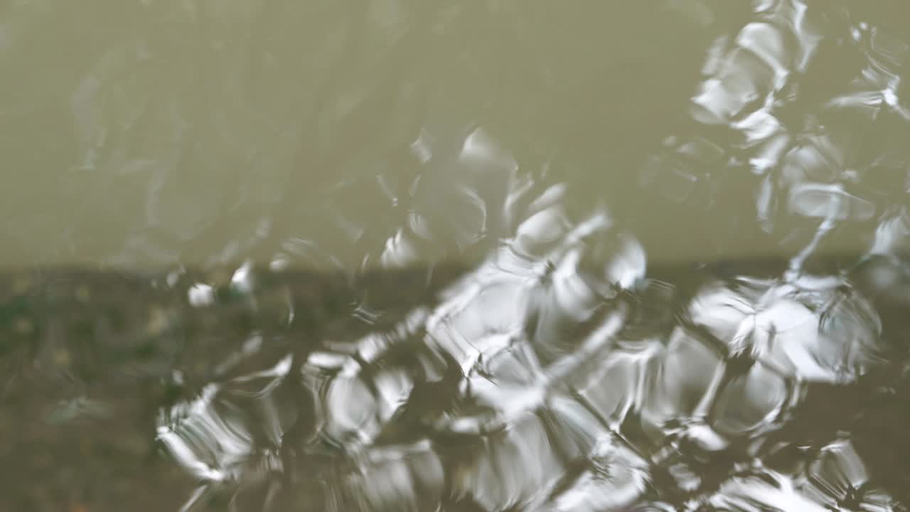 물 표면에서 추상적인 파동