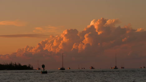 Storm brews over the Gulf of Mexico as seen from the coast of Key West Florida.