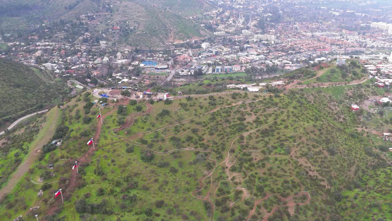 Hilltop in the Lo Barnechea commune, metropolitan region, Chile