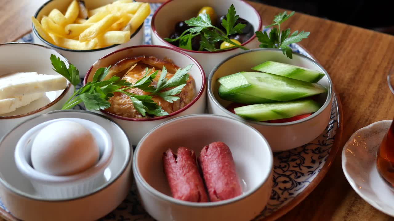 Breakfast with assorted dishes