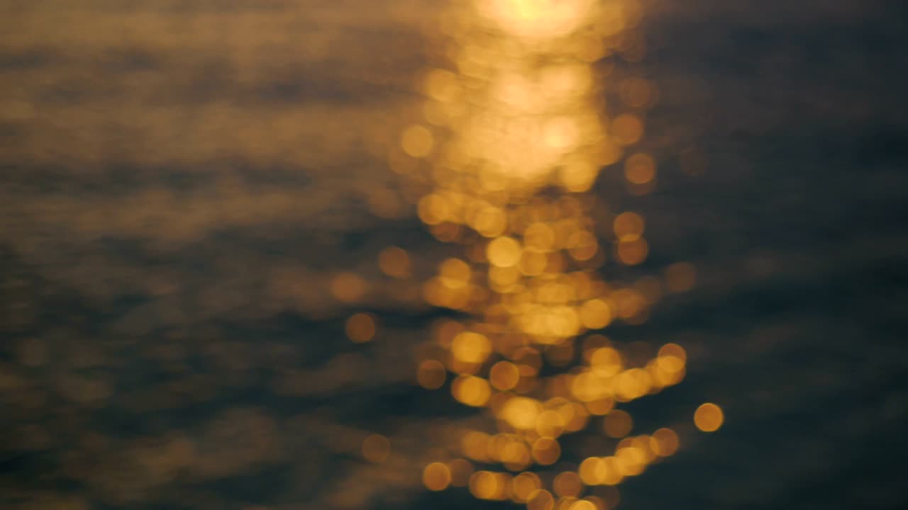 orange glare of the sea during sunset