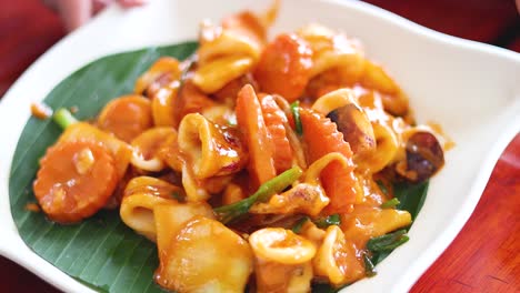 calamares fritos con verduras
