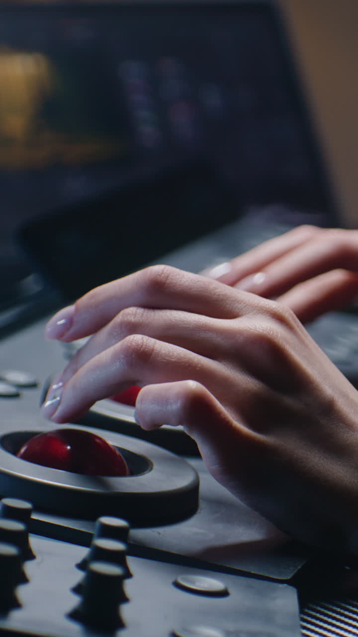 Video Editor Working on Editing Software