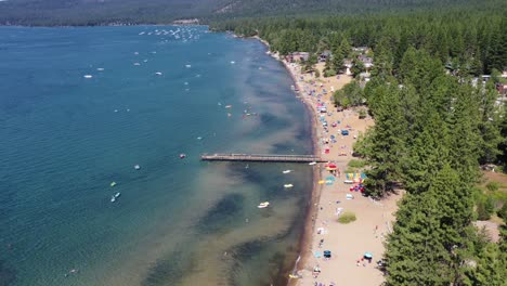 Scenic-View-Of-South-Lake-Tahoe-Resort-City-In-California,-USA