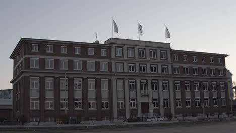 Grand-consulate-look-a-like-university-building-in-Manheim,stable-shot