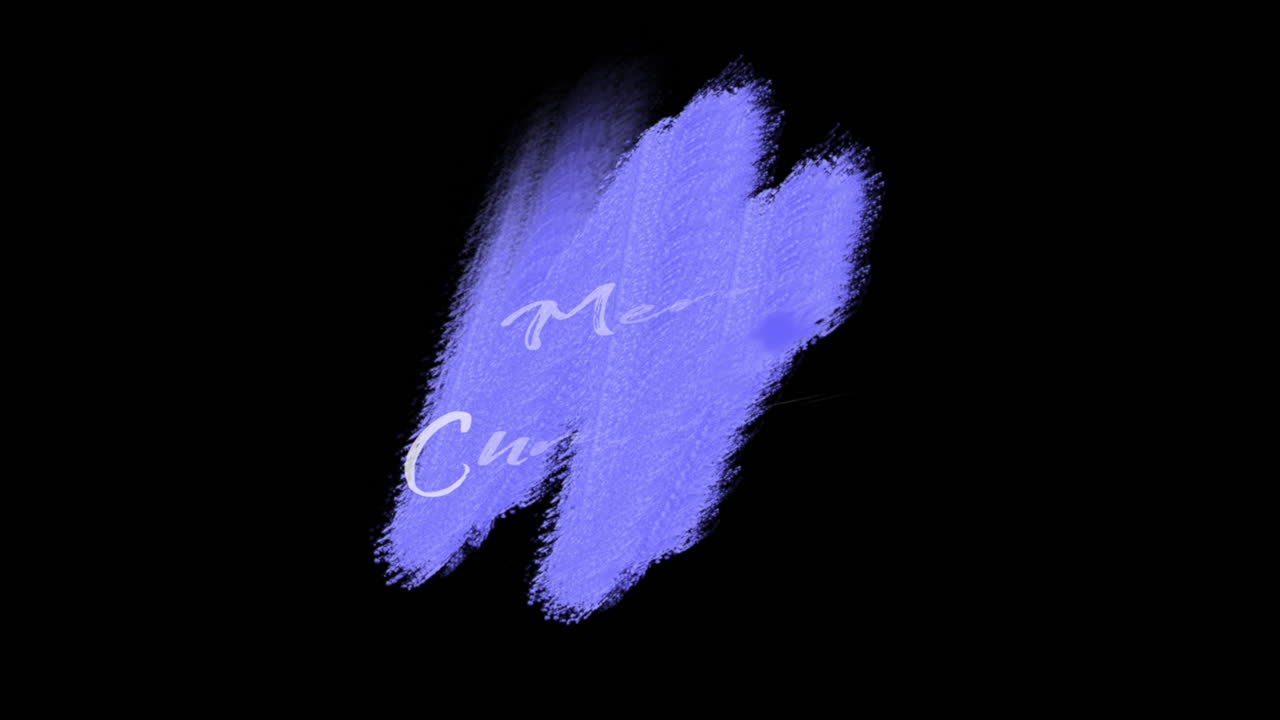 블루 아트 브러시 1로 메리 크리스마스