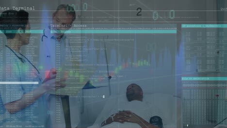 Animation-Der-Datenverarbeitung-über-Verschiedene-Ärzte-Mit-Patienten