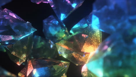 vibrant luminous gemstone crystals abstract background