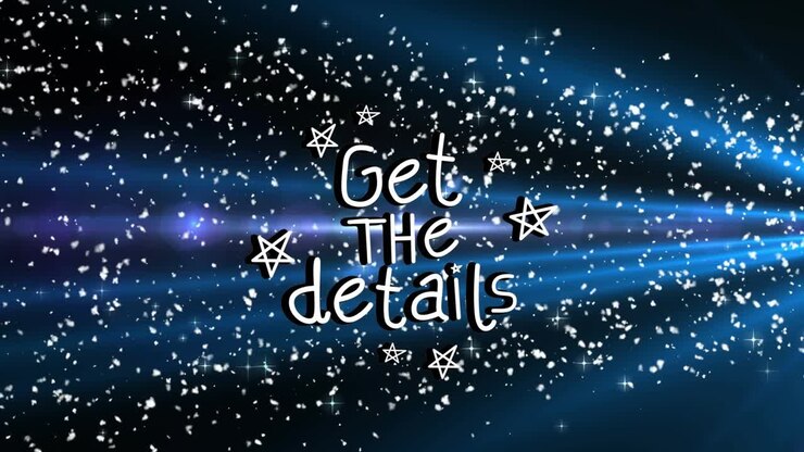 Soft blue lens flare emerging left initiating text glowing, sparkles flowing revealing details