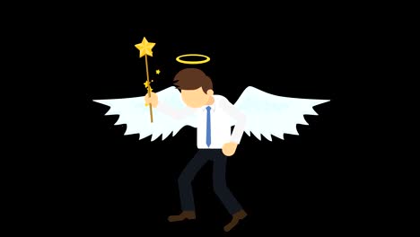 cute angel illustration. love & peace. business character. cosplay. abstract loop animation.