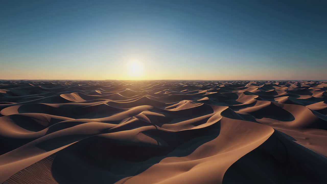 el amanecer sobre las dunas del desierto
