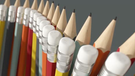 colorful pencils and erasers