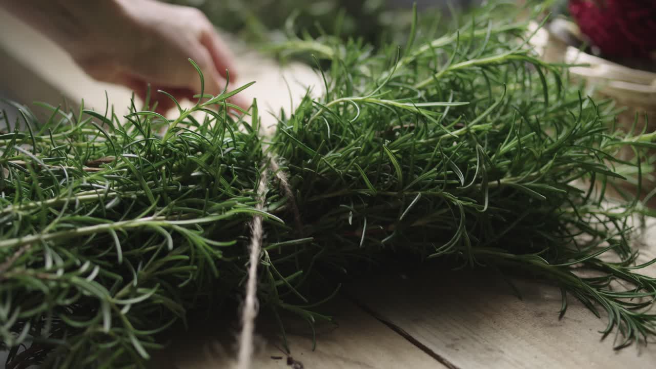 여자 1000fps 팬텀에 의해 꼬기로 묶인 로즈마리