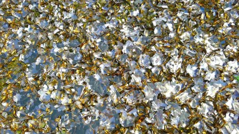 luxury gold glitter sparkle shining on the floor, festival and celebration background concept , 4k dci resolution.