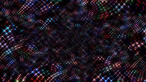 líneas brillantes 3d establecen el movimiento de la onda, color completo, sobre fondo negro
