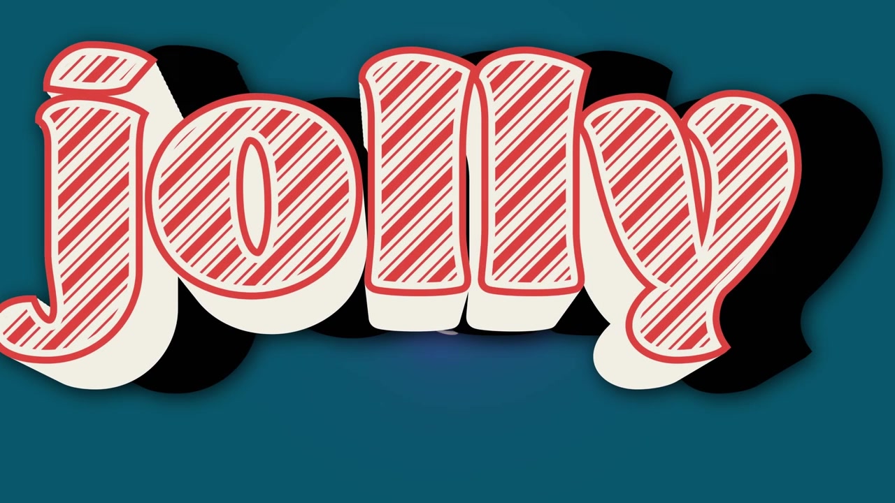 Animation af munter tekst over nedtælling i neon
