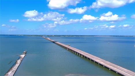 aerial view of the causeway between port lavaca and point comfort