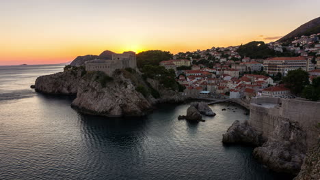 Lapso-De-Tiempo-Del-Casco-Antiguo-De-Dubrovnik-En-Croacia