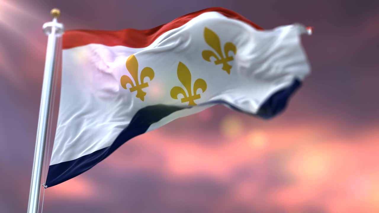 뉴올리언스 시의 발, 해가 지는 시, 미국 - 루프