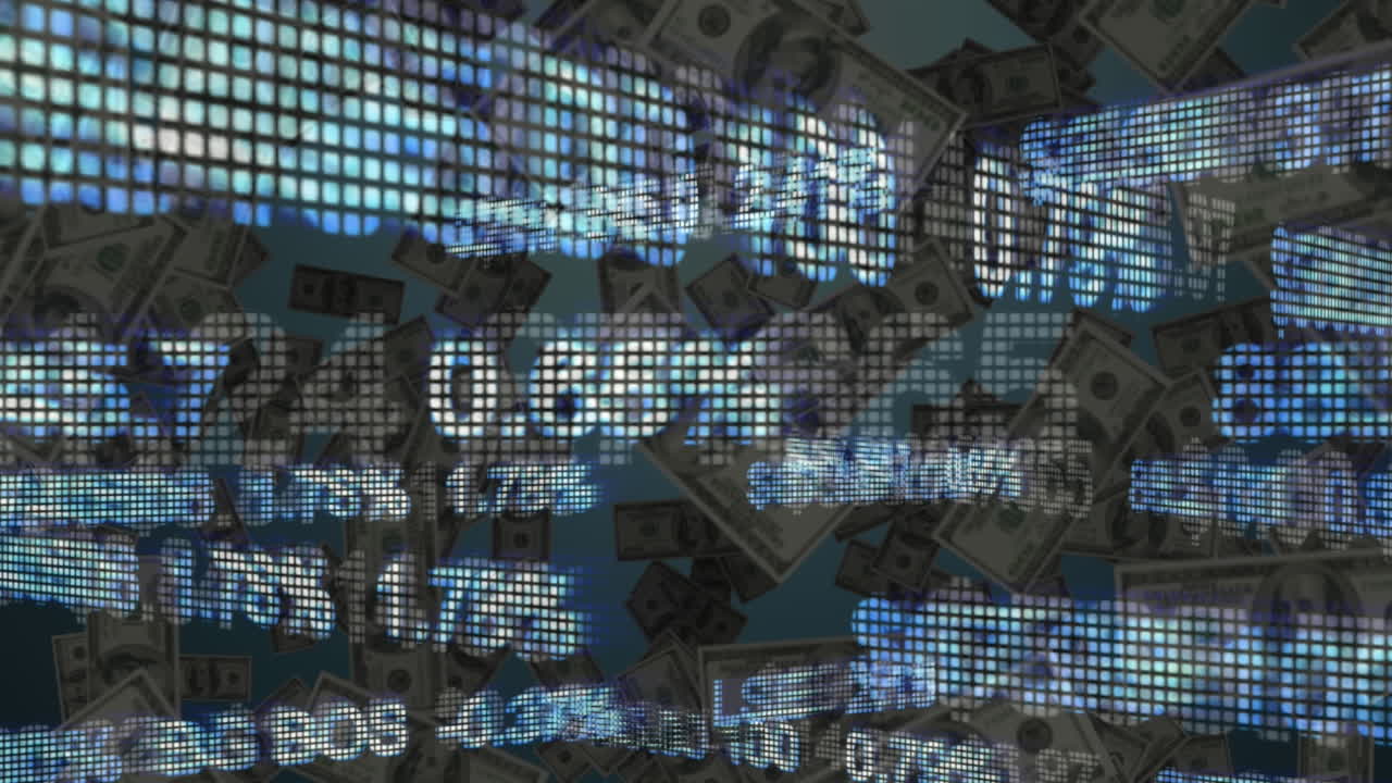 Digital composite of dollar bills