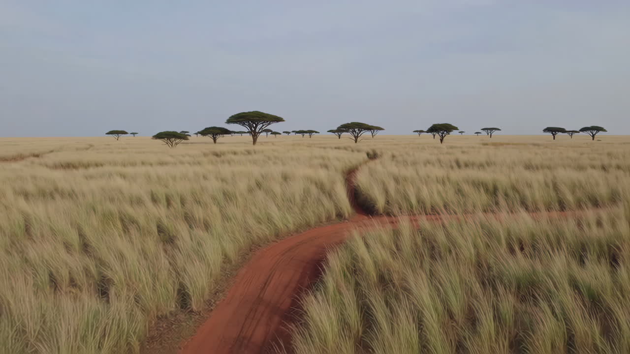 Paesaggio della savana africana con alberi di acacia