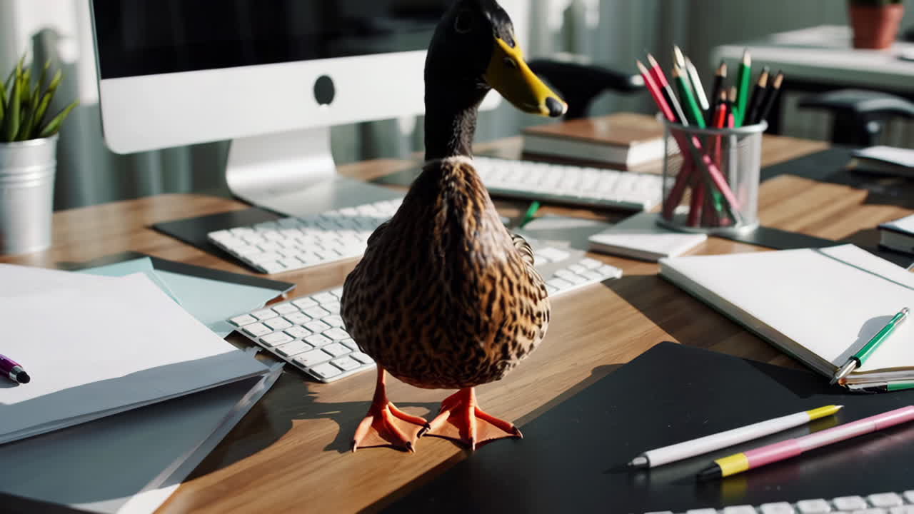 Duck on a Desk
