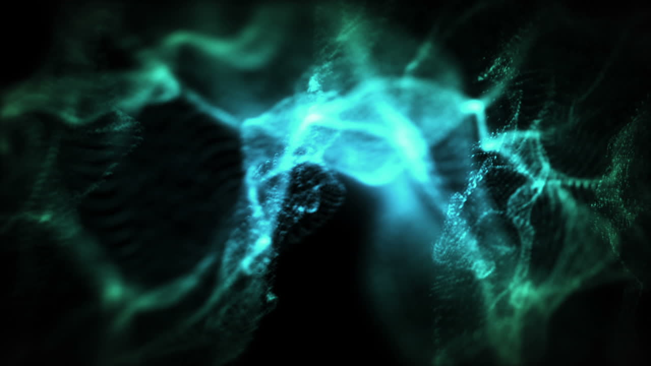 formas en movimiento de luces azules