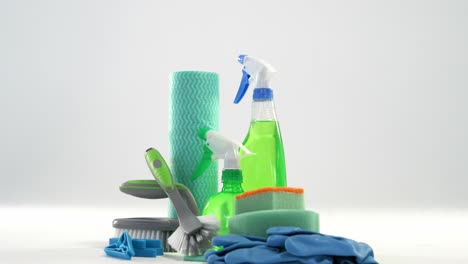 Close-up-of-various-housekeeping-supplies